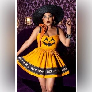 RARE Sold Out Oblong Box - Pumpkin Prudence dress